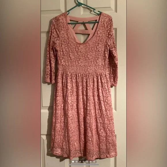 Max C London Dresses | Max C London, Dress, Knee Length, Blush, Pink Lace Dress, Size 14 | Color: Pink | Size: 14 | Da1sq1994'S Closet